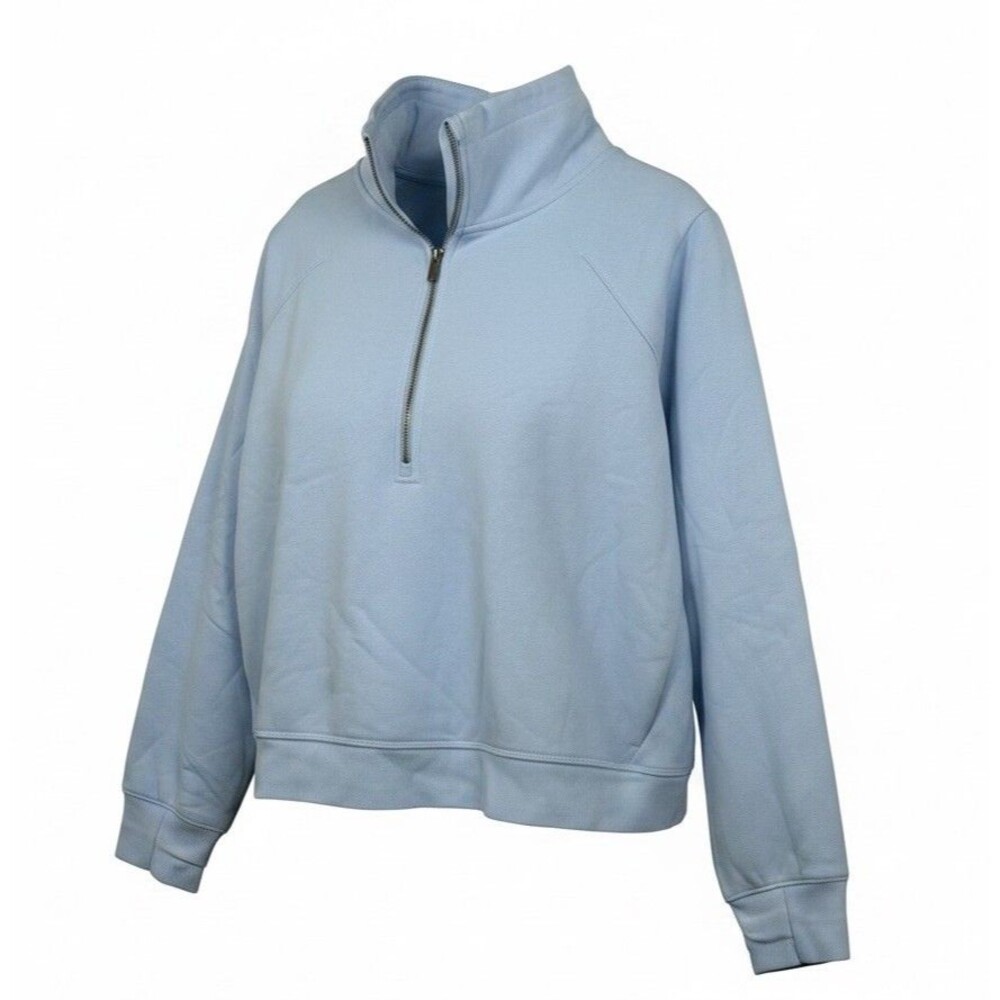 NWT All In Motion, Fleece, Half Zip, Pullover, Sweatshirt Light Blue Women 3XL